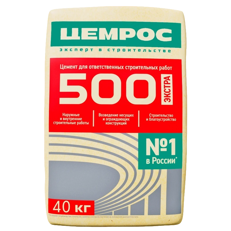 Цемент ЦЕМРОС М500, 40 кг